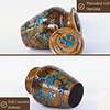 Carved Paw & Lightning Strikes Wooden Pet Urn