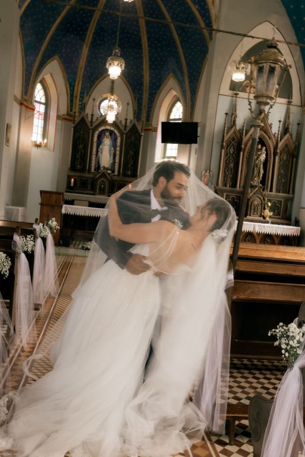 Bride and groom during the ceremony