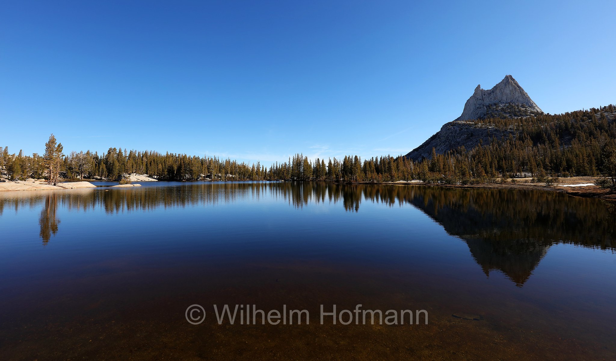 Upper Cathedral Lake, Cathedral Peak, Yosemite National Park, Yosemite-Nationalpark, Parco nazionale di Yosemite, Kalifornien, California, USA