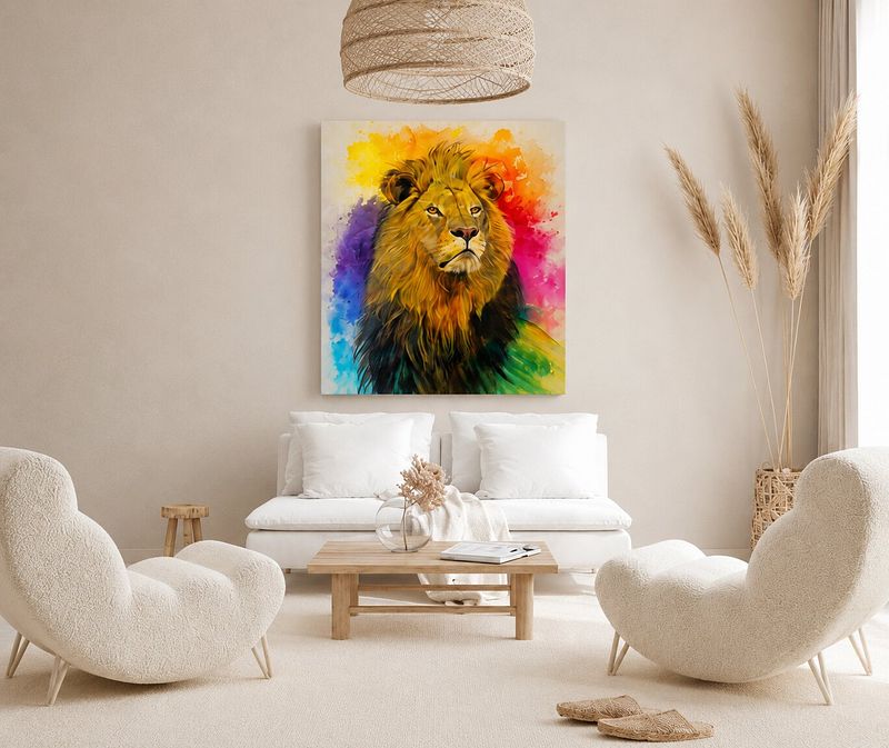 Leo colour fusion - This painting is exhibit in France