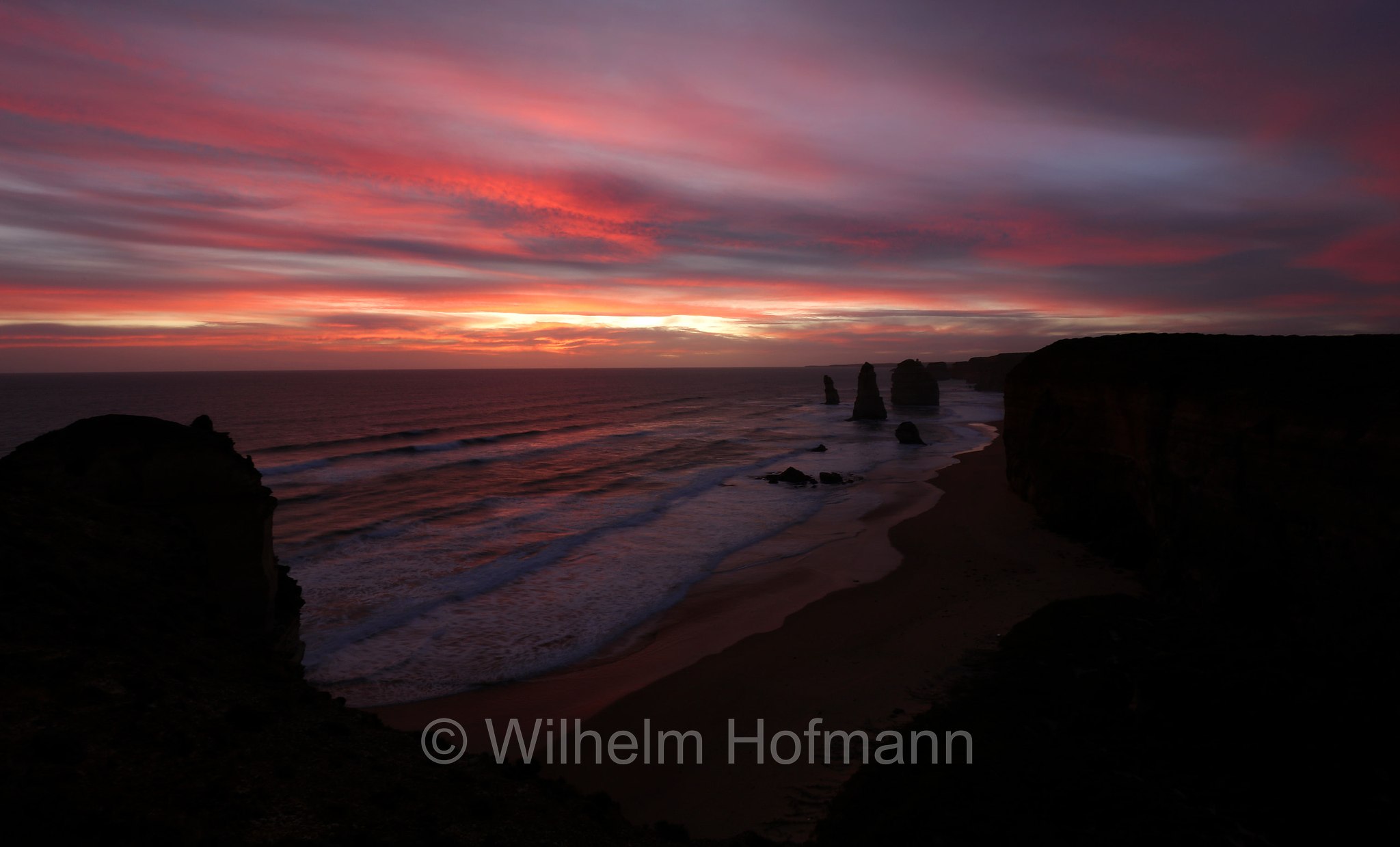 The Twelve Apostles, Twelve Apostles, Zwölf Apostel, Dodici Apostoli, Sunset, Port Campbell National Park, Port Campbell Nationalpark, Parco nazionale Port Campbell, Twelve Apostles Marine National Park, Twelve-Apostles-Meeresnationalpark, Great Ocean Road, Victoria, Australia, Australien