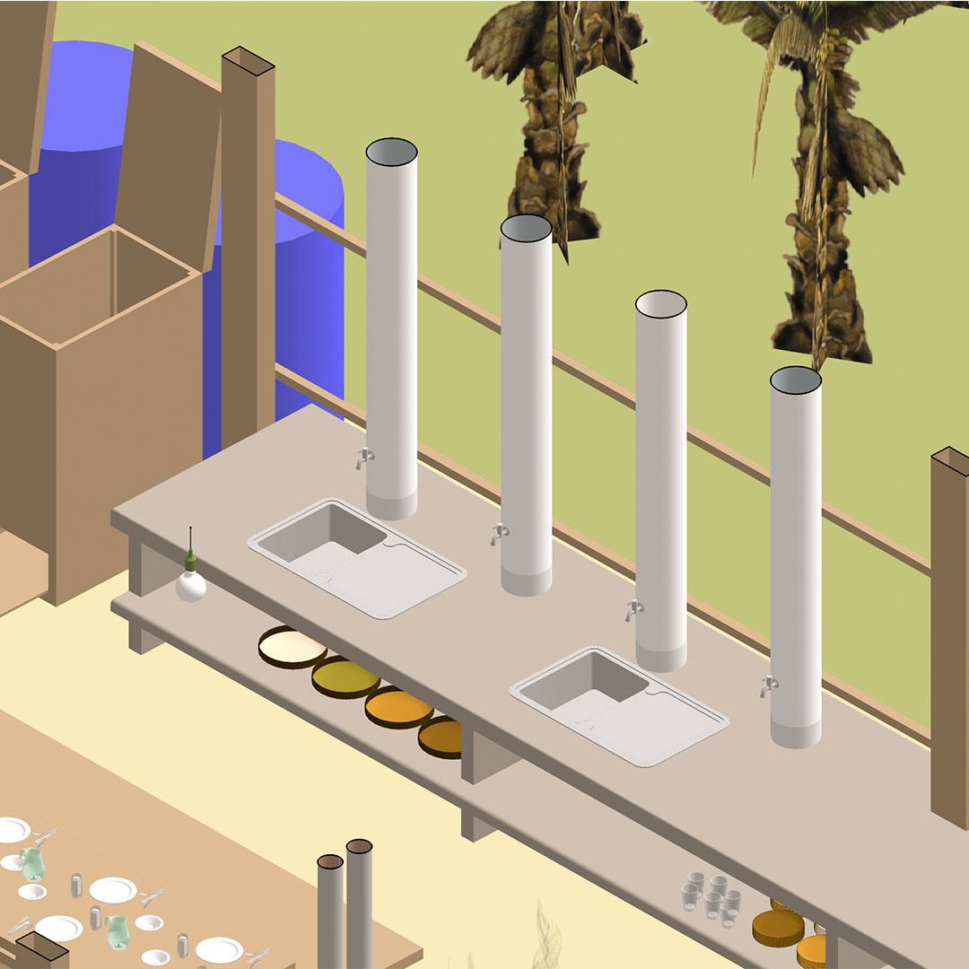 rainwater harvesting filtration system sustainable community project