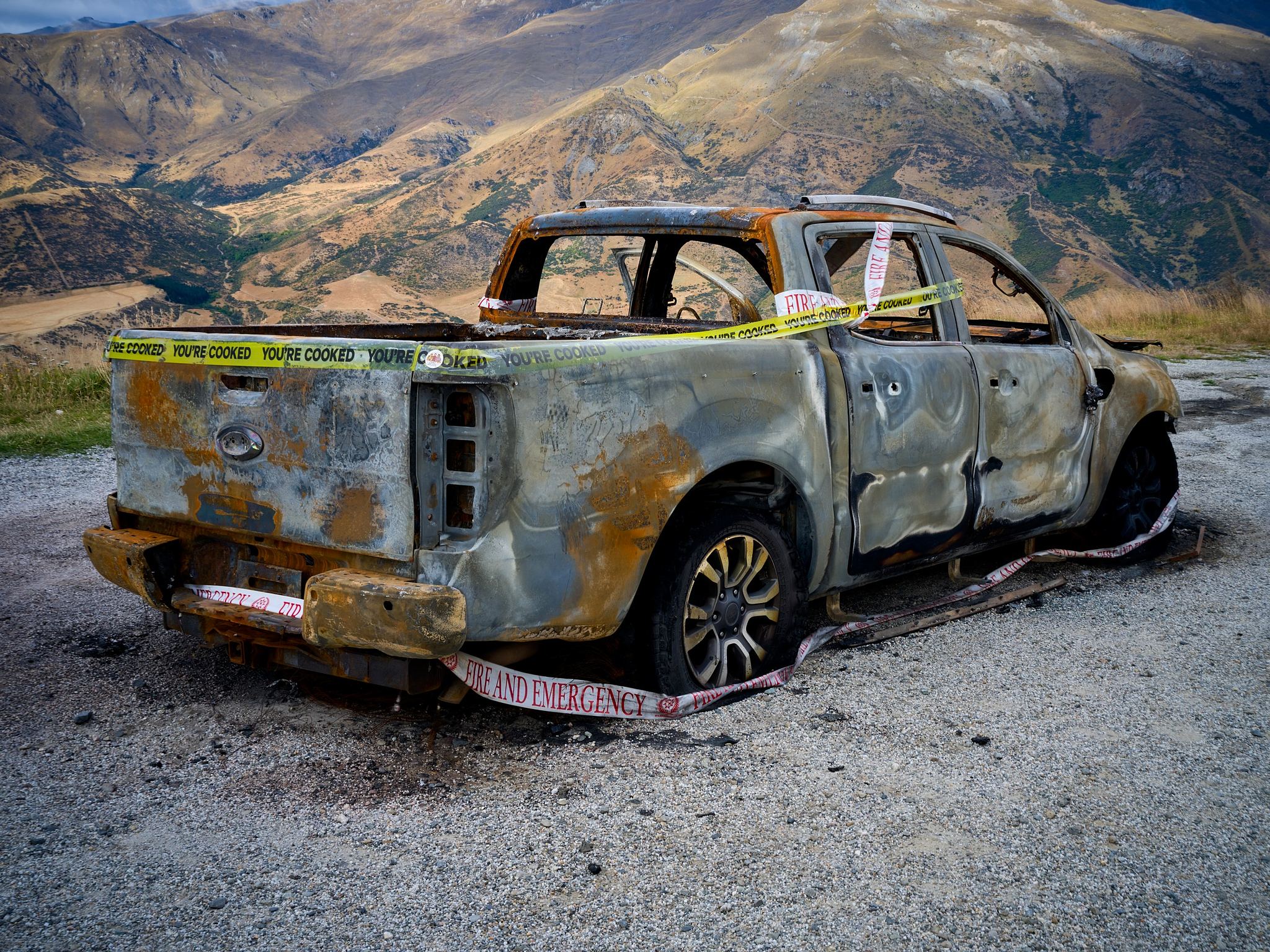 Roadside Safety Display - Queenstown, New Zealand