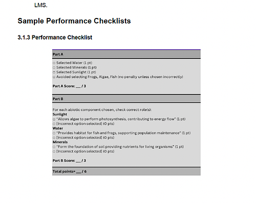 Instructional Treatment Plan