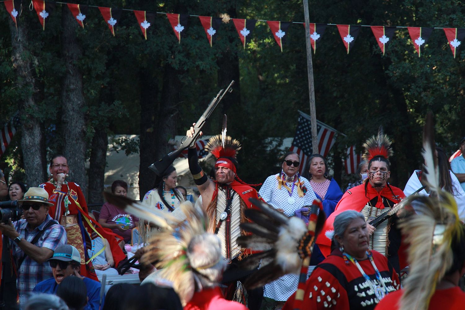 A picture of a dancer at the Kiowa Black Leggings ceremony, Anadarko OK