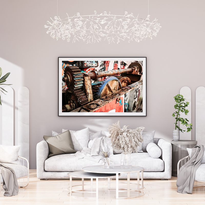 COLLECTION - URBAN GEOMETRY HORIZONTAL - "Rusted Gears" - LIMITED EDITION 10 of 10