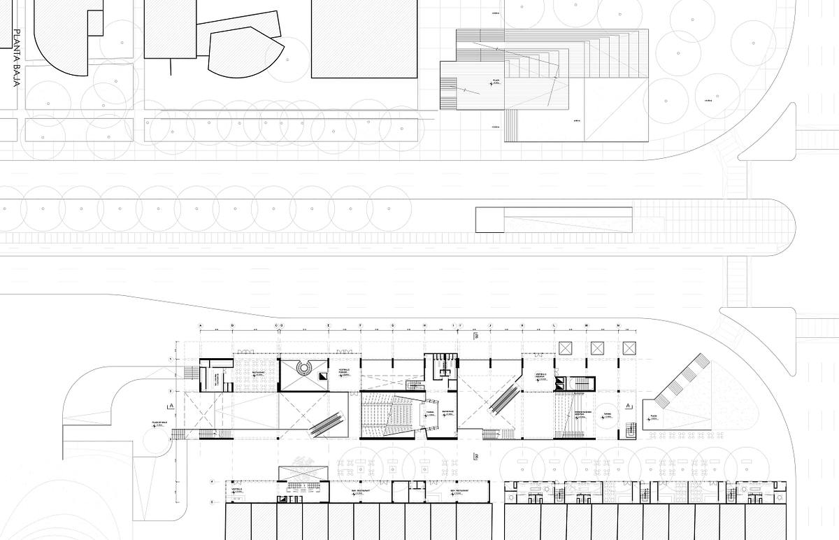 planta arquitectonica estacion cultural metro lima