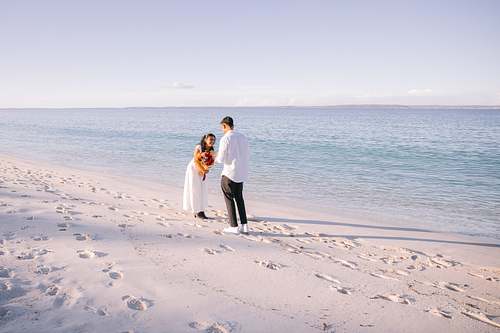 Engagement Portraits at Chinamans Beach Jervis Bay