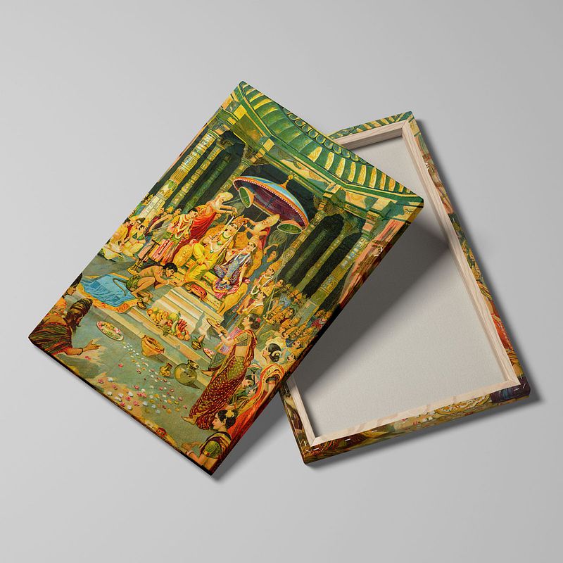 Ram Rajyabhishek – The Coronation of Lord Rama by Raja Ravi Verma
