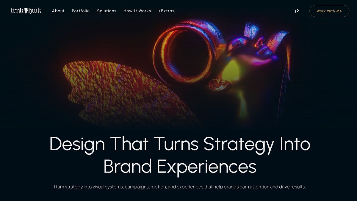 Projekt strony internetowej portfolio FrnkHwk