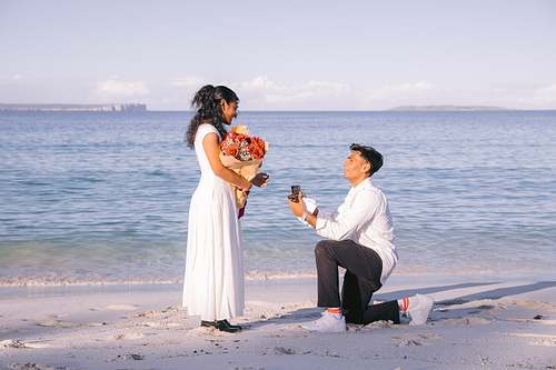 Engagement Portraits at Chinamans Beach Jervis Bay