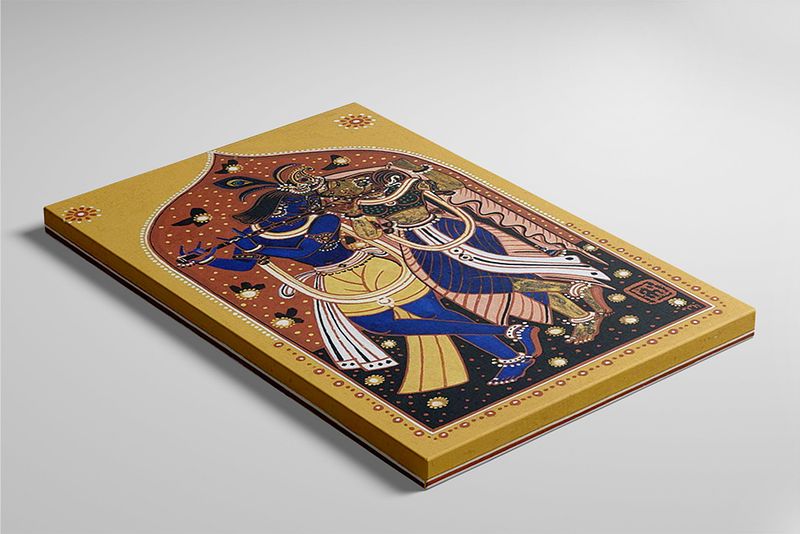 Radha Krishna in Traditional Indian Style by Nandalal Bose