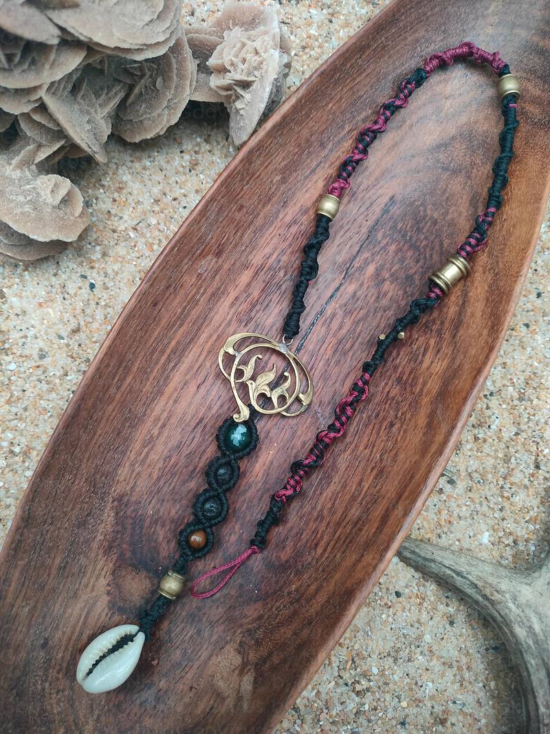 Macrame baroque removable hair jewelry