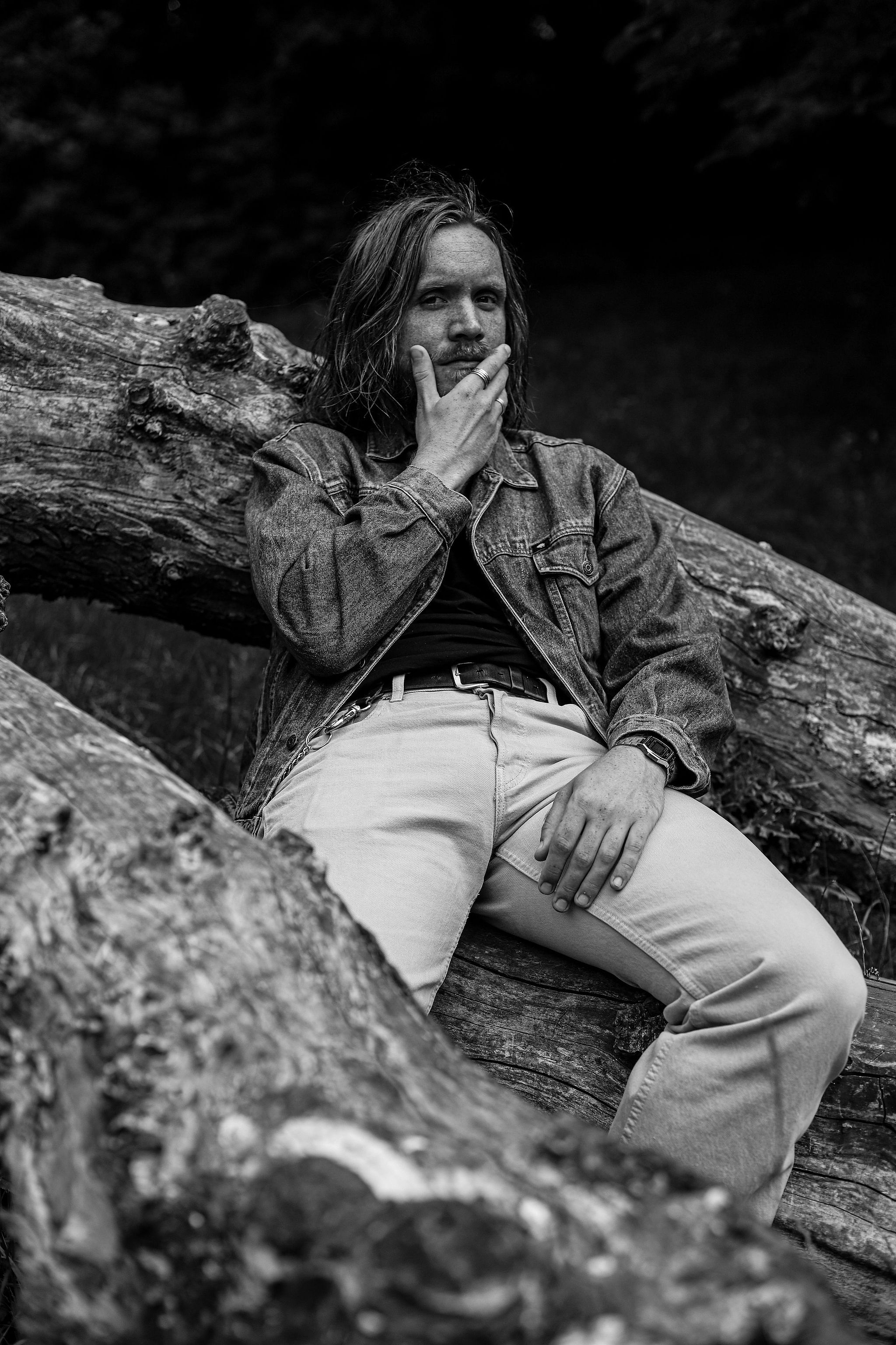 Black and white portrait of man in copenhagen by award-winning portrait photographer