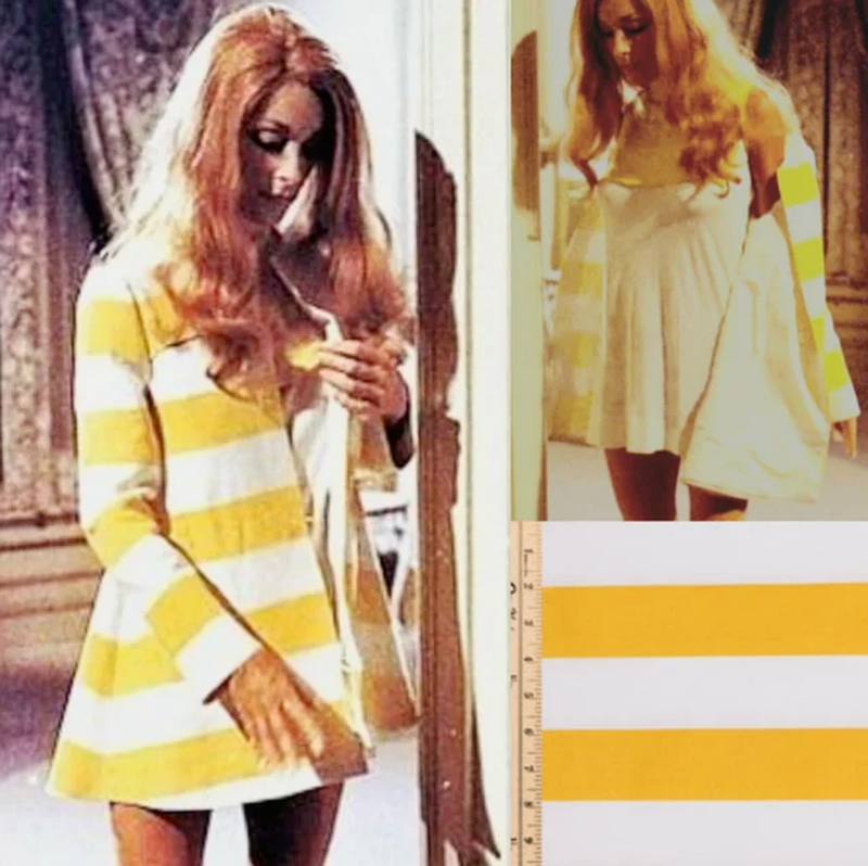 Sharons Yellow Stripe Coat