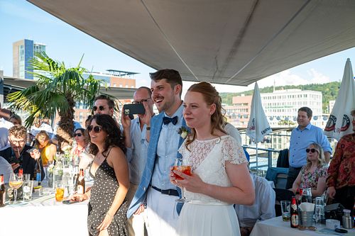 Stimmungsvoller Augenblick bei einer Hochzeit