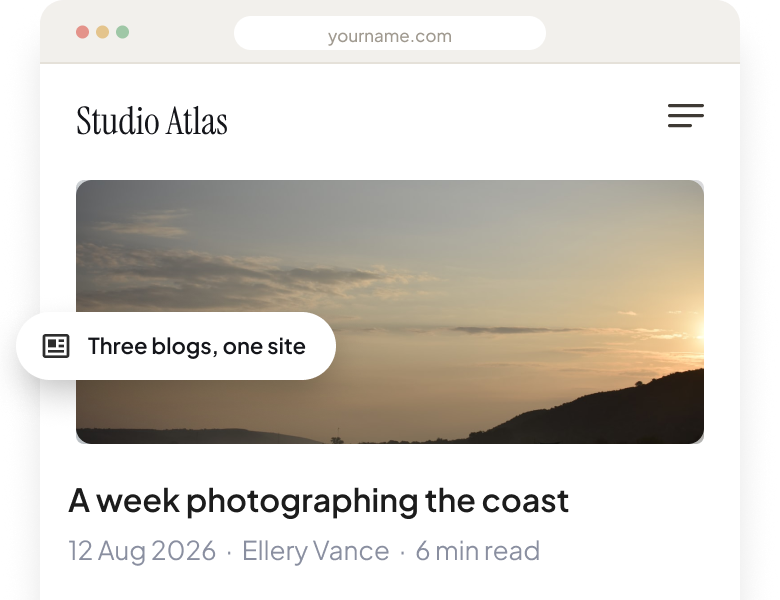 Blog on a Pixpa website, shown on mobile