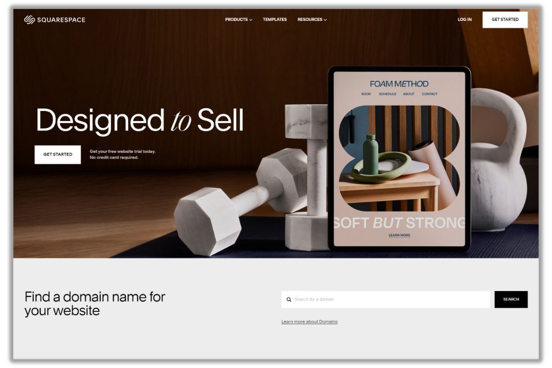 Criador de sites Squarespace