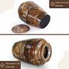 Thunder Strikes Design Wooden Urn for Ashes – Natural Handmade