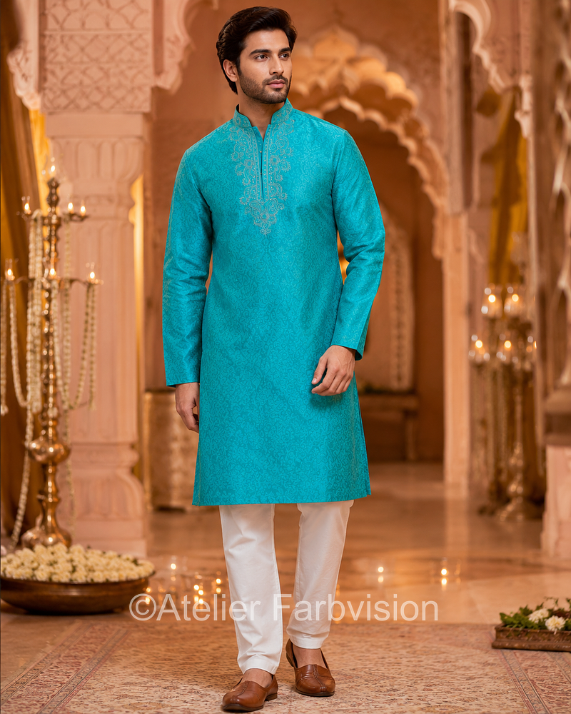 Kurta Pajama Blau - 6032