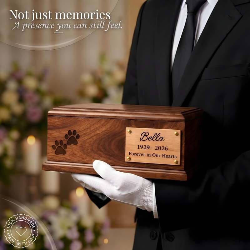Personalized Wood Pet Urn Box
