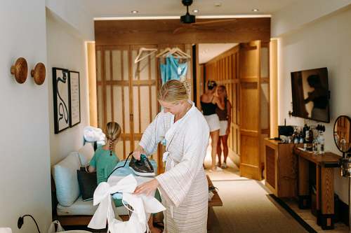 Bridesmaids sharing a candid preparation moment