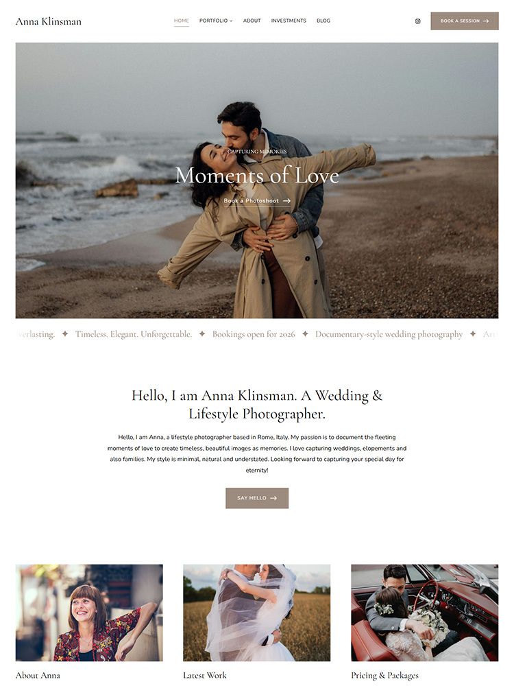 Color &mdash; Pixpa website template