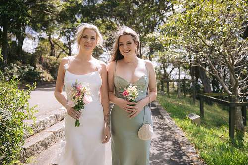 Wedding ceremony at Bradleys Head Amphitheatre