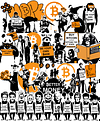 Street Cyber DIY Sticker Set | 64 Designs