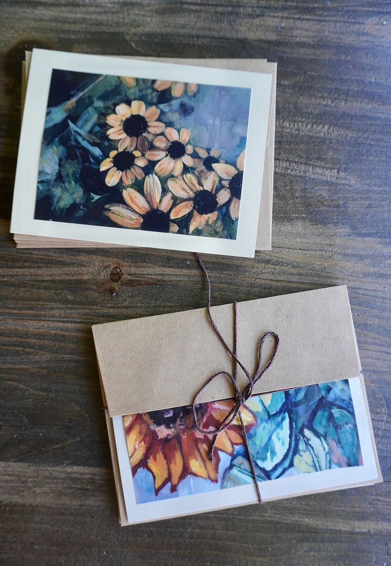 Flower Painting Card Set of 4