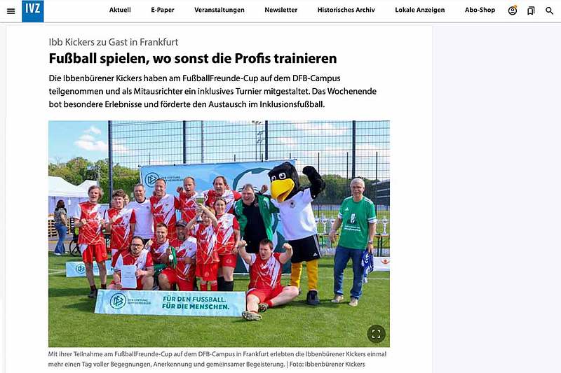 Spielen auf dem DFB-Campus: Ibbenbürener Kickers erleben besonderes Inklusionswochenende in Frankfurt