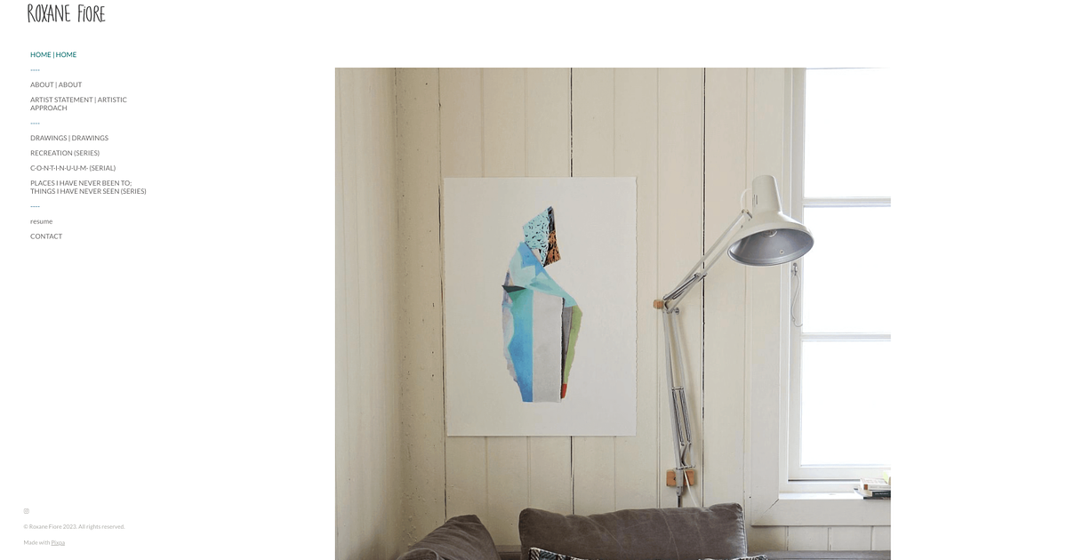 Roxane Fiore pastel and collage artist website