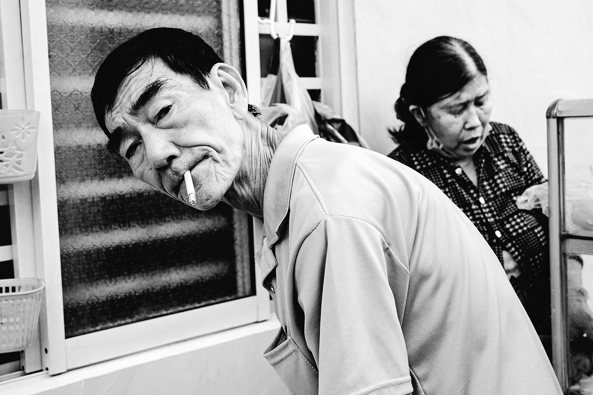 Candid street portrait