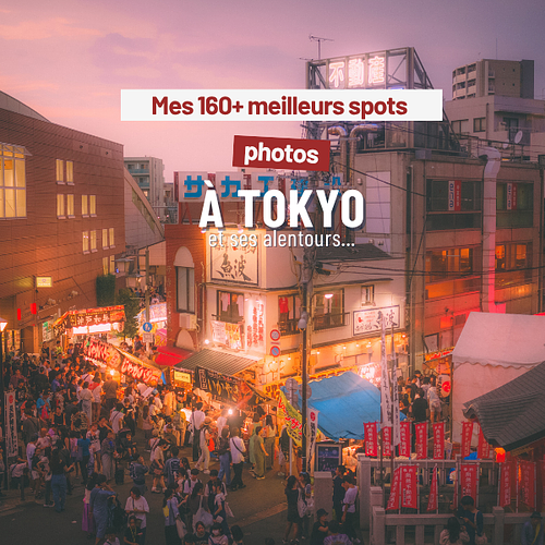 La carte de mes spots Favorits &agrave; Tokyo