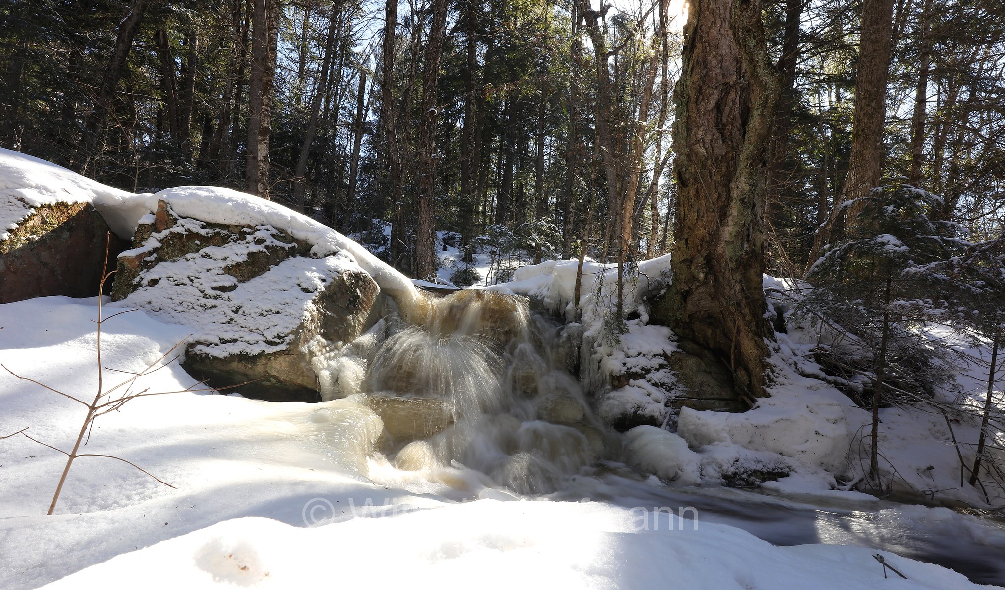 Waterfall, Mizzy Lake Trail, Algonquin Provincial Park, Parco provinciale di Algonquin, Ontario, Canada, Kanada