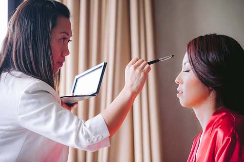 Bride Getting Ready