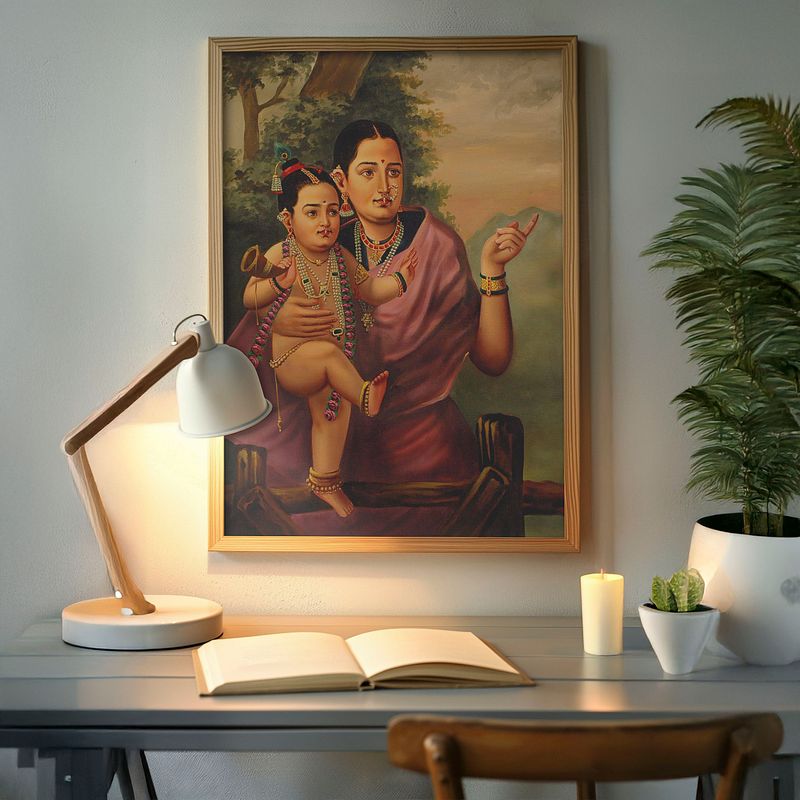 Littile Krishna & Yasoda-Raja Ravi Verma