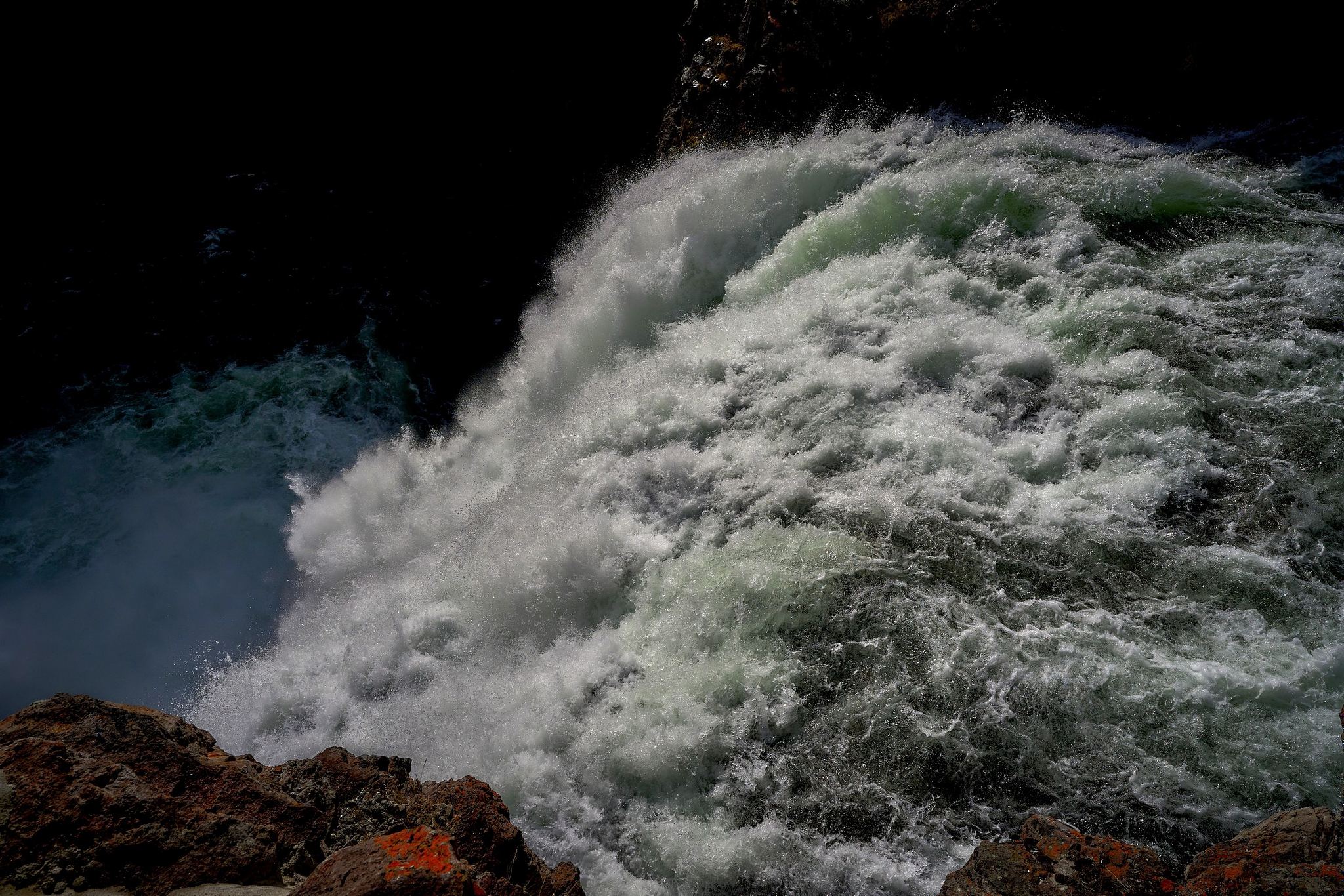 Brink of Yellowstone Falls - Yellowstone, Wyoming