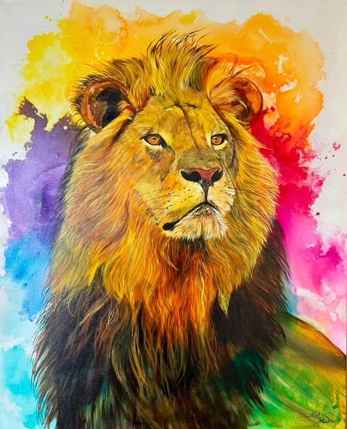 Leo colour fusion - This painting is exhibit in France