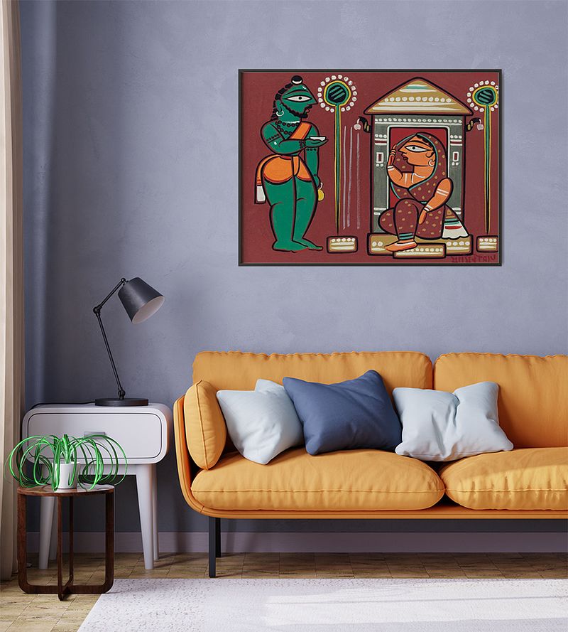 Ram and Sita – A Kalighat Masterpiece by Jamini Roy