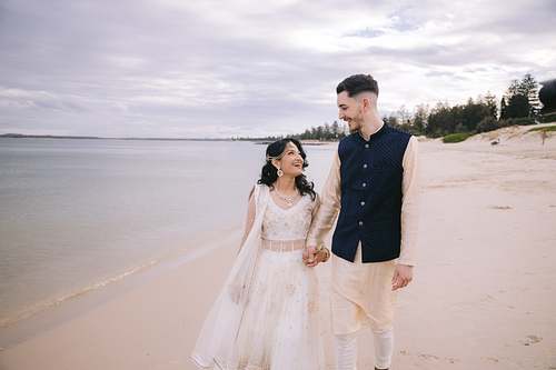 Wedding Photo at Cook Park Rock Jetty, Brighton Le Sands