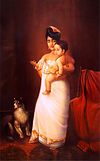 A Timeless Portrait of Motherly Love and Tradition by Raja Ravi Verma