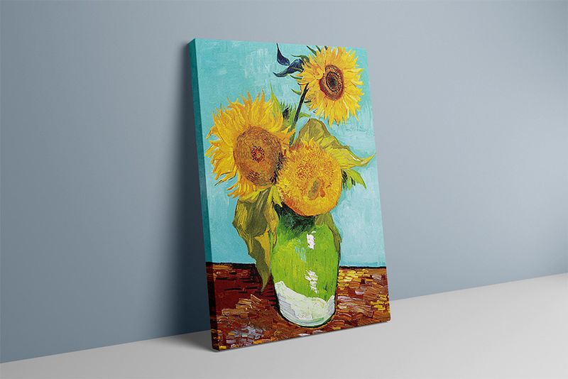Three Sunflowers in a Vase – A Masterpiece by Van Gogh