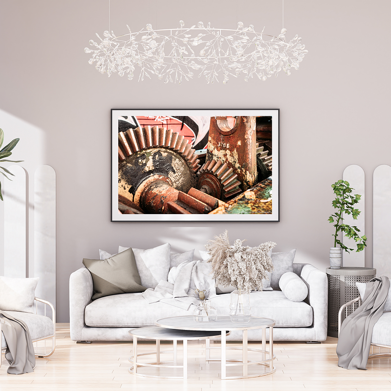 COLLECTION - URBAN GEOMETRY HORIZONTAL - "Worn Cogs" - LIMITED EDITION 10 of 10