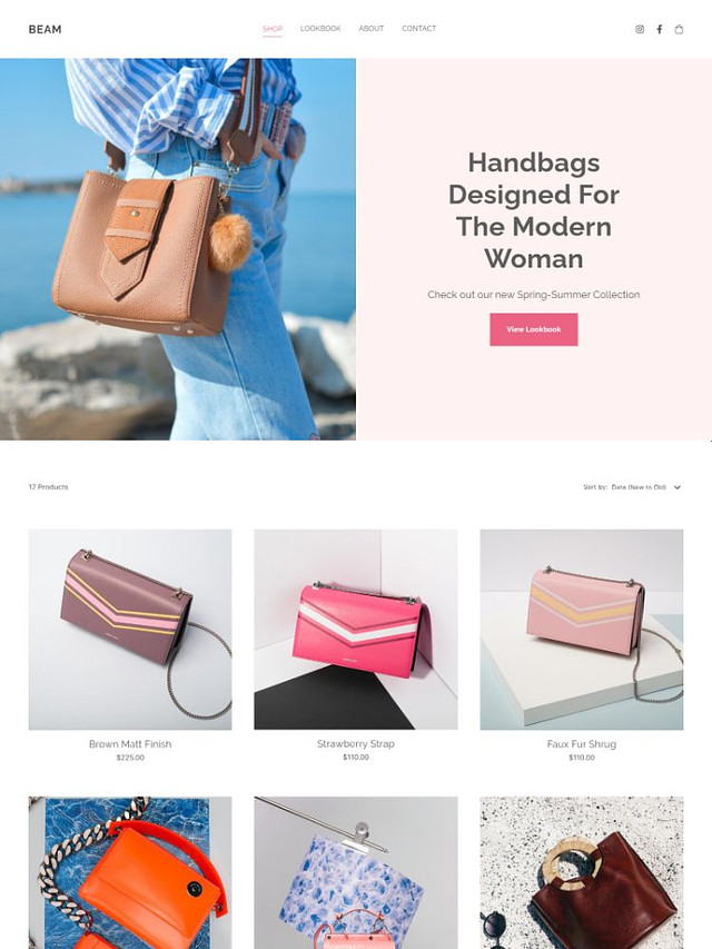 Beam - Pixpa Ecommerce Store Website Template