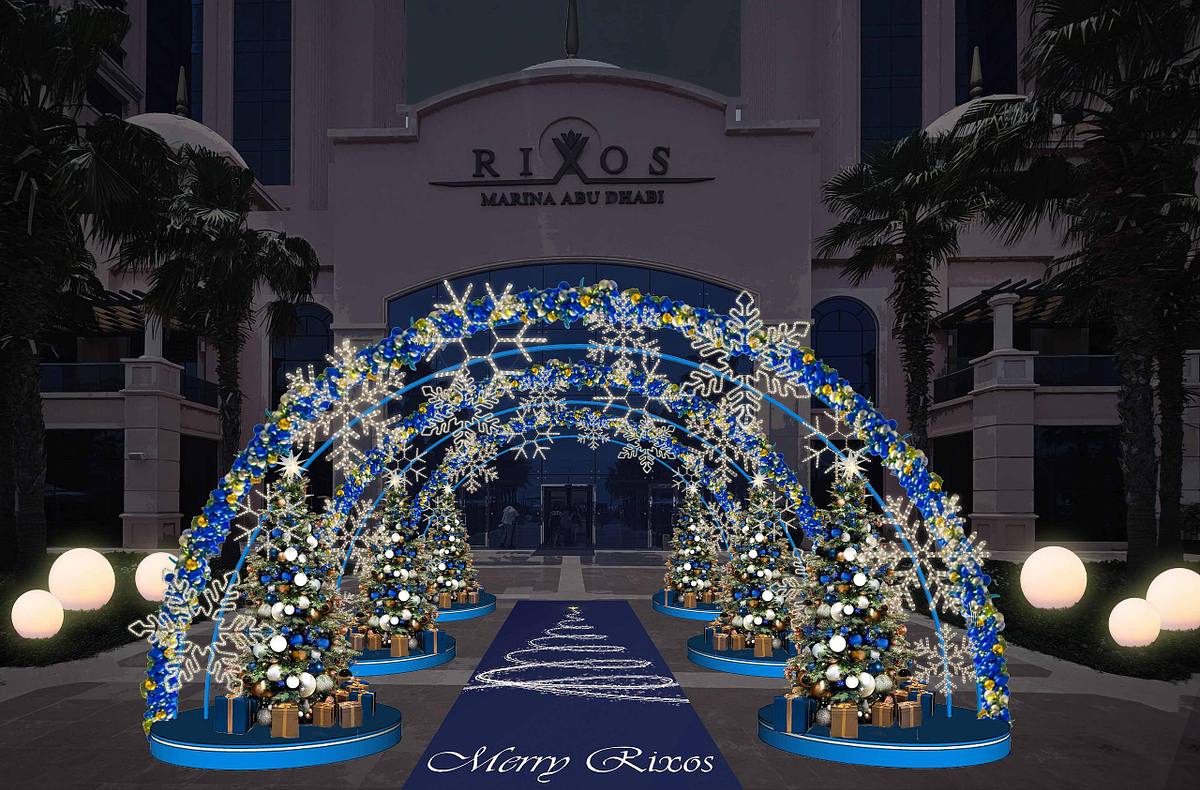 christmas exterior design luxury hotel photomontage