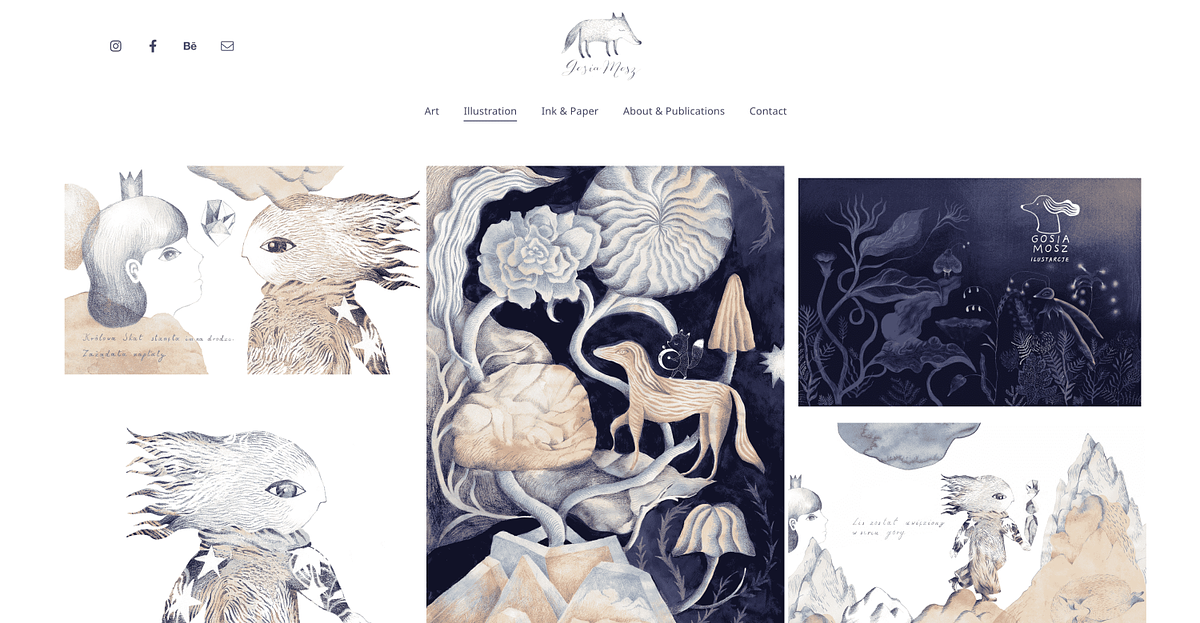 Gosia Mosz children's book illustrator portfolio