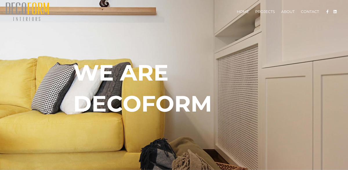 site comercial da Decoform