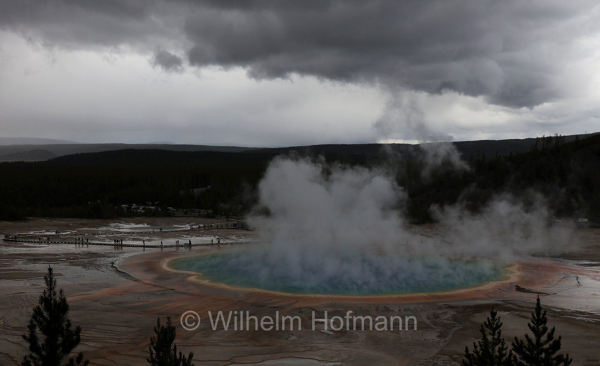 Grand Prismatic Spring Overlook, Midway Geyser Basin, Yellowstone National Park, Yellowstone-Nationalpark﻿, parco nazionale di Yellowstone, Wyoming, USA