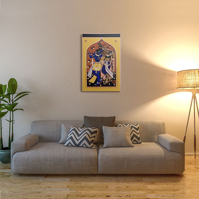 Radha Krishna in Traditional Indian Style by Nandalal Bose